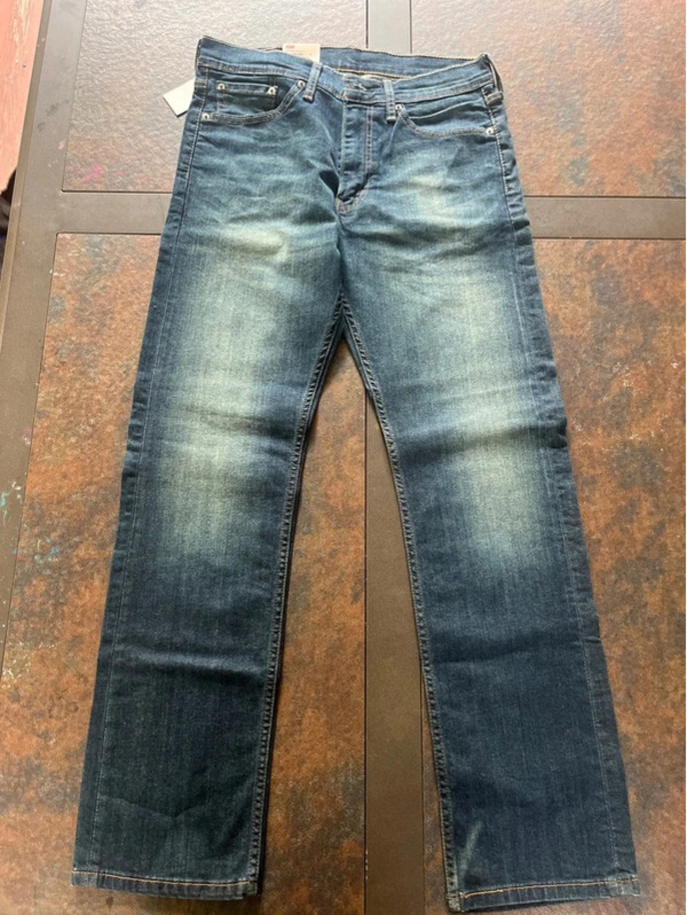 NWT Levi's 513 Slim Straight faded Jeans Size 31x30 Blue Denim